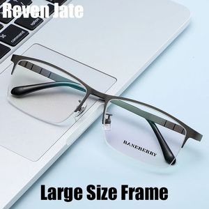 REVEN JATE 71111光学メガネ大規模な純粋なフレーム処方眼鏡rx男性アイウェアのためのビッグフェイス240322
