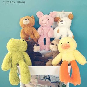 Pluszowe pluszowe zwierzęta 30 cm słodka żaba pluszowe poduszki zabawkowe kawaii pELUCHE BARET SWOKA Małpa w pełni nadziewane psy kota uspokaja lalki dla dziewcząt prezenty L240320