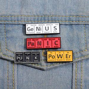 Creative Chemical Element Brooch Enamel Pin Custom Science Badge Accessories Lapel Backpack Jewelry Gifts for Teacher Student