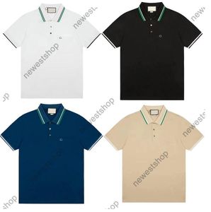 24SS Männer Designer T-Shirt Poloshirts Herren Taschenstickerei Briefdruck Polos T-Shirts Baumwolle Frauen Turndown Kragen Klassisches T-Shirt 4 Farbe 3XL XXXL