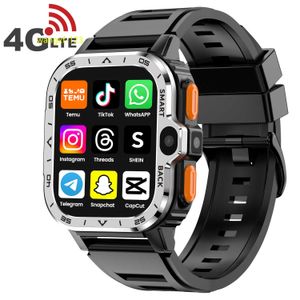 Valdus Android 4G SIM -kort Mobiltelefon Smartwatch S8 Ultra S9 GPS WiFi Dual Video Camera Men Fashion Hombre PGD Smart Watch