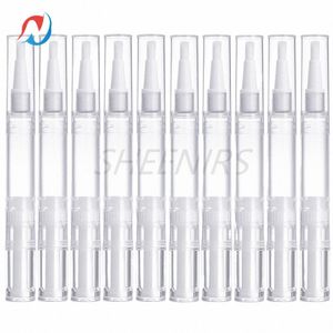 10pcs 5ml Cuticle Oil Pen Empty Nail Oil Twist Pen with Brush Eyel Growth Liquid Tube Pen Cosmetic Lip Gloss Ctainer C9gq#