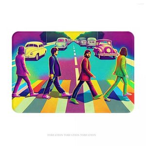 Halılar Beatle Band Slip Slip Pasposat Abbey Asit Yol Banyo Yatak Odası Mat Karşılama Halı Ev Modern Dekor