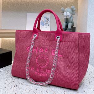 Beach Luxury Letter Bags CC Totes Handbag Fashion Canvas Bag Womens Tote Brand Ch Female Embroidered Designer Handbags Ladies Shopping Cross Body Backpack QC5W