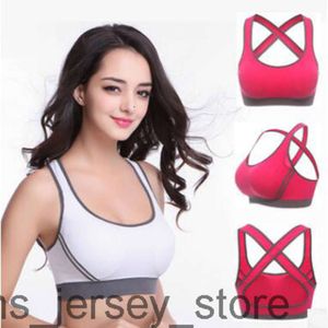 2017 New Fashion Women Fashion Padded Top Athletic Vests Gym Fitness Sports Bras Yogaストレッチシャツベスト