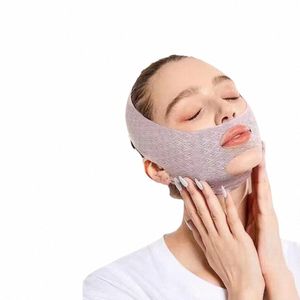 Chena Cheek Bandage V shaper v linia podnosząca maska ​​twarz Podnoszenie przeciwwagi paska masek maska ​​beauty zdrowie U9EB#