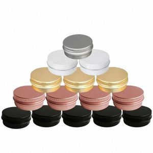 50/100pcs 15g Aluminum Tin Box Candle Jars Metal Cosmetic Ctainers Lip Balm Eyeshadow Makeup Organizer Tea Cans Storage Box N7Zi#