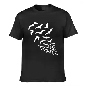 Men's T-skjortor Bat Flying Bats Screen Printed Summer Men Shirt Women mode TOPS TEES Kvinnliga T-shirts