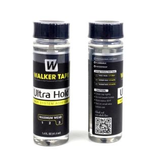 Yapıştırıcılar 1.4FL Oz (41.4ml) Ultra Tutma Saç Sistemi Yapıştırıcı Fırça Mesleği Dantelli Peruk Silikon Tutkal/Toupe/Toupe/Kapanma/Sakal