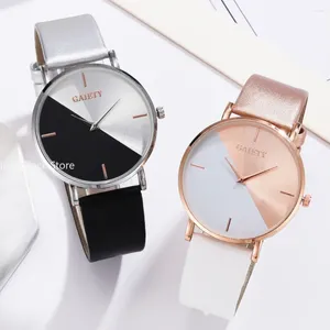 Wristwatches Clothing Accessories Light Luxury Geometric Stitching Style Ladies Watch Fashionable Simple Quartz Wristwatch