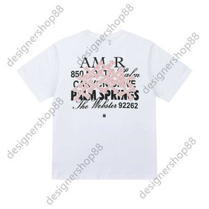 Top Quality Tik Tok Influencer Same Designer Brand Pure Cotton High Quality Summer New Printing Letter Couple Style Black White Loose Short Sleeved T-shirt