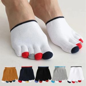 Men's Socks 4 Pairs/Set Five Fingers Cotton Men Summer Breathable Anti Odor Sport Sweat-absorbing Half Sole Separate Toes