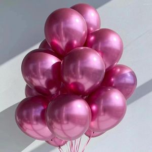 Party Decoration 10/30pcs 10inch Wine Red Metallic Balloon Happy Birthday Year Adults Wedding Valentines Supplies