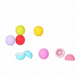 7g 10pcs Empty Cosmetic Ball Lip Balm Refillable Ctainer, Red/Yellow/Purple/Green/Black Plastic Beauty Makeup Lipstick Bottle h2qR#