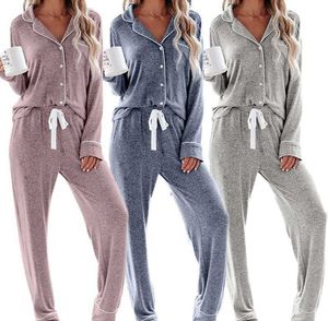 Conjunto de pijama feminino confortável de fibra de bambu, 2 peças, estilo europeu, para mulheres, atacado, roupa de dormir personalizada para meninas, venda imperdível