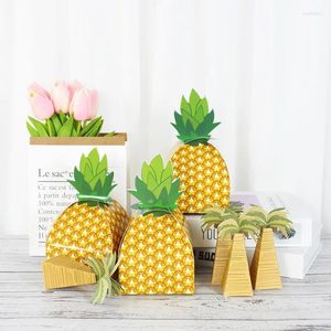 Gift Wrap 1set Coconut Tree Pineapple Shape Gifts Box Hawaiian Party Candy Chocolate Packaging Birthday Jungle Supplies