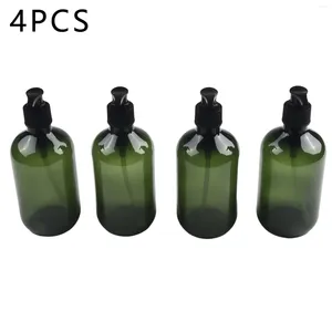 液体ソープディスペンサー空のボトルボトルスプレー4PCSバスルームシャワージェルハンドポンプ高品質のPPマテリアル