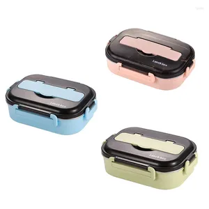 Dinnerware Bento Lunch Box For Student Thermal Insulation High-Grade Stainless Steel Liner Containers