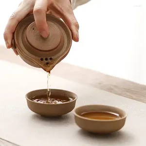 TeAware Setleri Çin Seramik Çay Seti Bir Pot İki Kişi Seyahat Taşınabilir Ofis Kungfu Çay Töreni Malzemeleri