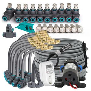 Jardim 60w pressurizar bomba bocal ajustável kit de irrigação névoa temporizador soquete estufa pulverizador automático equipamento irrigação 240322