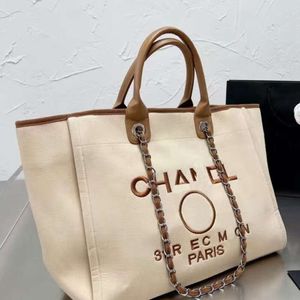 أكياس فاخرة خطاب الشاطئ CC TOTES HANDBAG Fashion Canvas Bag Womens Tote CH Female Embroidered Handbags Ladies Shopcy Cross Back Backpack T70A