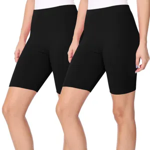 Kvinnors trosor kvinnor elastiska shorts avslappnad hög midja tät fitness smal mager bottnar mode cyklist för kvinnlig vit svart