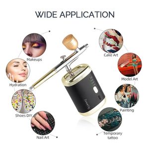 Foreverlily 3 Levels Pressure Portable Airbrush For Nail Art Paint Makeup Tattoo Cake Painting Spray Gun Face Hydration Sprayer 240318