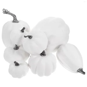 Fiori decorativi Zucche di schiuma bianca che decorano artigianato artificiale fai da te Decorazioni per feste di raccolta autunnale del Ringraziamento di Halloween