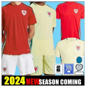 2024 2425 Wales Soccer Jerseys Bale Wilson James Johnson Allen Ramsey Moore Vokes Smith Davies Ampadu 22 23 Rodon Vokes Football Shirt Brooks 2223