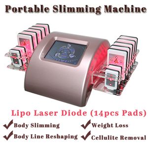 Lipolysis Body Slimming Lipolaser Diode Weight Loss Machine Red Light Therapy Non-Invasive Treatment Anti-Cellulite Portable Desgin