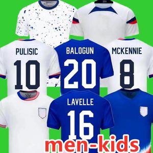 Maglie da calcio USAS 2025 Copa America 23/24 USWNT 4 STAR Woman USMNT ERTZ 24/25 Home Away Shirts Football Men Player versione 2024 Pulisic Smith Morgan Balogun