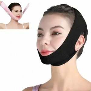 Ansiktsskalning Rem Minska dubbla haklyft V Ansiktsklistermärken Anti Bandage för ansiktsbandbältmask Lift Oval Mask 75KO#