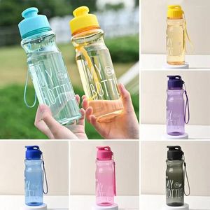 Vattenflaskor 650 ml flaska utomhus färg transparent kall kopp stor kapacitet gåva plastsport vattenkokare bärbar och kompakt