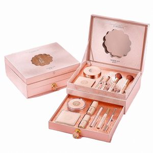 lip Eyeshadow Palette Set Make up Lipstick Kit Box Highlight Glitter Powder Blush Cosmetics Set Box Valentine's Day Gift 408R#
