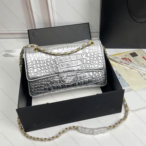 Krokodil -Haut Umhängetasche Kette Luxus Handtasche Designer -Tasche Frau Einkaufstasche Leder Crossbody Wallet Wallet neue klassische Crozzling -Taschen Designer Damenbeutel