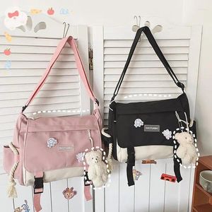 Totes koreansk mode casual Big Bag Student School Bags for Teenage Girls Messenger Shoulder Crossbody Women