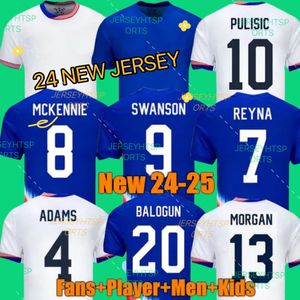 24 25 MCKENNIE Футбольный трикотаж MORGGAN HEATH 2024 2025 America Football Shirt United States Camisetas USA USMNT PLAYER Мужской комплект Топ