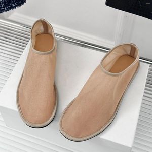 Sapatos casuais primavera outono mulheres mocassins de malha deslizamento-em dedo do pé redondo ballet apartamentos costura cor sólida zapatillas de mujer