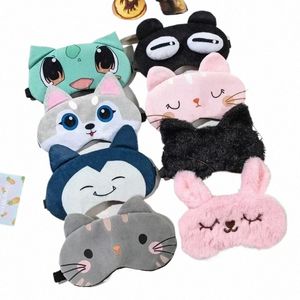 Slee Mask Slee Blindfold Morbido peluche Maschere per gli occhi Cute Cat Eye Cover Peluche Maschera Benda sull'occhio Nap Health Eye Cover f1kf #