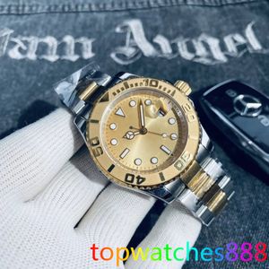 Montre De Luxe Mens Watches Yacht Style 40mm Silver Dial Master Automatic Mechanical Sapphire Glass Classic Model Folding WristWatch Super Luminous watch