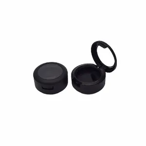 Custodia per fard vuota rotonda in plastica nera opaca da 50 pezzi da 26 mm con lucernario trasparente Confezione cosmetica Custodia per crema per labbra i9Jw #