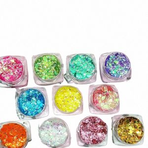 Sparkling Glitter Eyeshadow Palette Waterproof Big paljetter Shimmer Eyeshadow Gel Shiny Metallic Eyes Pigment Festival Makeup O4KL#