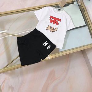 Summer Designers clothes Kids Clothing Sets short-sleeved T-Shirt shorts round neck two-piece sportswear for boys and girls printing