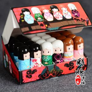 24 st/pack kawaii kimono läppbalsam frutiy smak terapi lipbalm parti makeup grossist fuktgivande romantisk skönhet gåva till flicka 240321