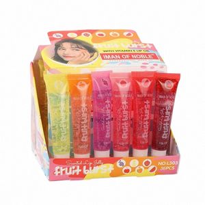 Partihandel 36st Fruit Vitamin Lip Gloss Set Cute High Shine Natural Fiturizing Kids Girls Lip Oil Kawaii Lips Care Bulk H5H7#