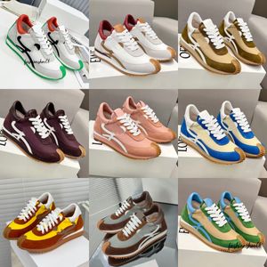 Flow Runner-Trainerschuhe, hohe Sneakers, spanische Designer-Outdoor-Sportschuhe, Damen- und Herrenmode, Freizeitschuhe, bequeme, rutschfeste Sohlen, Top-Rindsleder, Markengröße 35–45