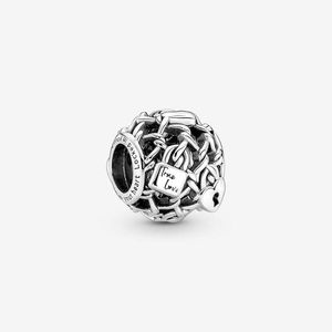 Openwork Chain Link Padlock Charm Pandoras 925 Sterling Silver Luxury Charm Set Bracelet Making Beads charms Designer Necklace Pendant Original Box Fast Shipping