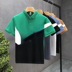 Verão colorido simples adolescente lapela gola polo camisa masculina de manga curta casual meia manga