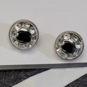 Wysokiej jakości miedziane kolczyki projektanty Letter liter stadnin 925 srebrny diamentowy perłowy kolczyk vogue damski biżuteria