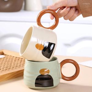 Mugs Coffee Mug Set Of 2 Cup With Handle Ceramic Material 400ml Cups For Couple Lovers